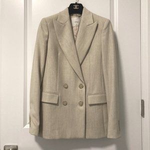 NWT Aritzia Margaux Blazer Herringbone Birch Chevron Sz00